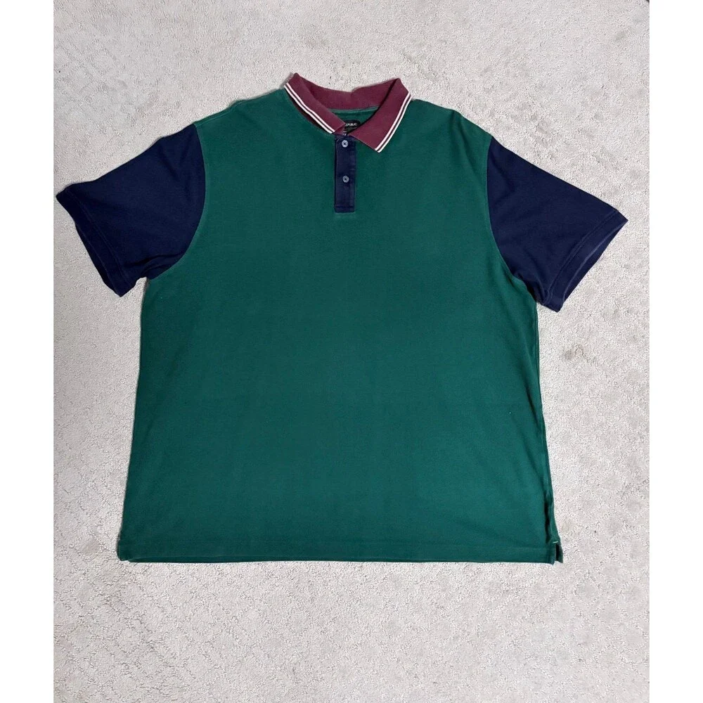 Banana Republic Blue and Green Polo Shirt